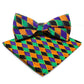 Vittorio Farina Mardi Gras Printed Bow Tie and Pocket Square - BH - MG_Mardi #6 - Classy Cufflinks