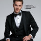 Vittorio Farina Classic Bow Tie & Pocket Square Multipacks - BH - SOLID - 3_BLACK - Classy Cufflinks