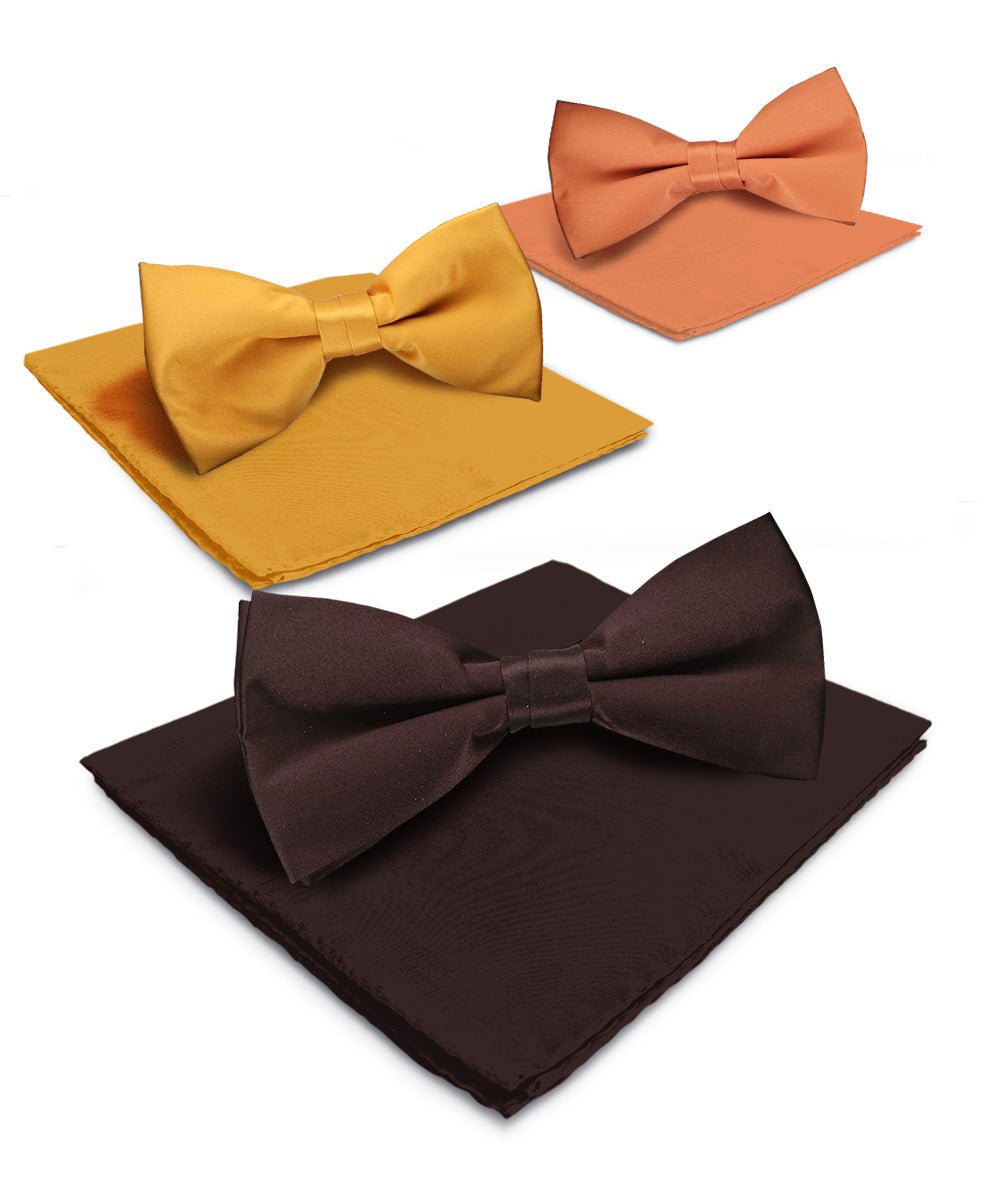 Vittorio Farina Classic Bow Tie & Pocket Square Multipacks - BH - SOLID - 3_FALL1 - Classy Cufflinks