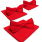 Vittorio Farina Classic Bow Tie & Pocket Square Multipacks - BH - SOLID - 3_RED - Classy Cufflinks