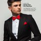 Vittorio Farina Classic Bow Tie & Pocket Square Multipacks - BH - SOLID - 3_RED - Classy Cufflinks