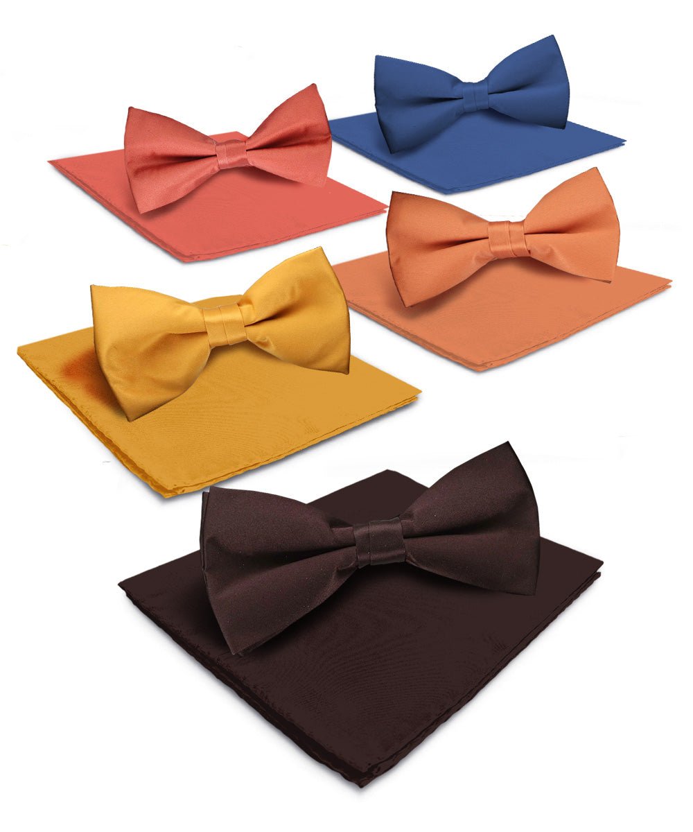 Vittorio Farina Classic Bow Tie & Pocket Square Multipacks - BH - SOLID - 5_FALL1 - Classy Cufflinks