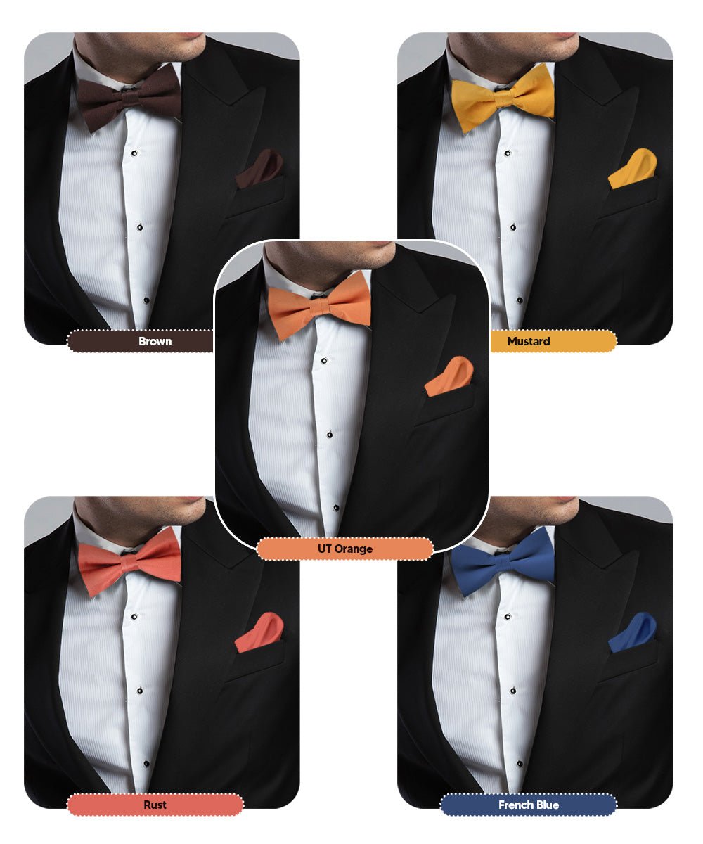 Vittorio Farina Classic Bow Tie & Pocket Square Multipacks - BH - SOLID - 5_FALL1 - Classy Cufflinks