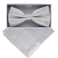 Vittorio Farina Metallic Designer Bow Tie & Pocket Square - bhm - 054 - Classy Cufflinks