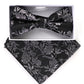 Vittorio Farina Metallic Designer Bow Tie & Pocket Square - bhm - 059 - Classy Cufflinks