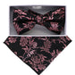 Vittorio Farina Metallic Designer Bow Tie & Pocket Square - bhm - 060 - Classy Cufflinks