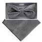 Vittorio Farina Metallic Designer Bow Tie & Pocket Square - bhm - 062 - Classy Cufflinks