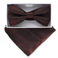 Vittorio Farina Metallic Designer Bow Tie & Pocket Square - bhm - 063 - Classy Cufflinks