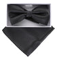 Vittorio Farina Metallic Designer Bow Tie & Pocket Square - bhm - 064 - Classy Cufflinks