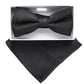 Vittorio Farina Metallic Designer Bow Tie & Pocket Square - bhm - 065 - Classy Cufflinks