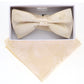 Vittorio Farina Metallic Designer Bow Tie & Pocket Square - bhm - 071 - Classy Cufflinks