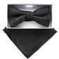 Vittorio Farina Metallic Designer Bow Tie & Pocket Square - bhm - 072 - Classy Cufflinks