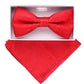 Vittorio Farina Metallic Designer Bow Tie & Pocket Square - bhm - 073 - Classy Cufflinks