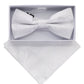 Vittorio Farina Metallic Designer Bow Tie & Pocket Square - bhm - 074 - Classy Cufflinks