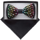 VITTORIO FARINA Rhinestone Bowtie & Pocket Square by Classy Cufflinks