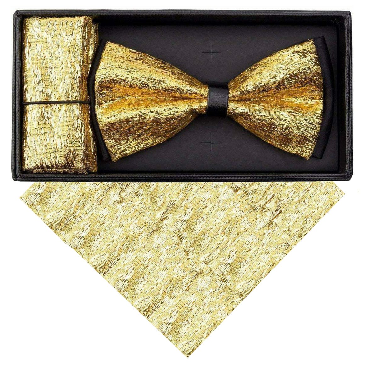 VITTORIO FARINA Rhinestone Bowtie & Pocket Square by Classy Cufflinks - bhr-009 - Classy Cufflinks