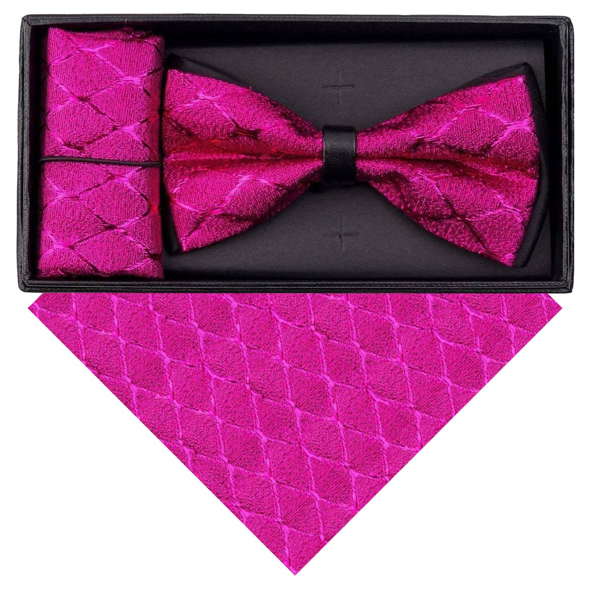 VITTORIO FARINA Rhinestone Bowtie & Pocket Square by Classy Cufflinks - bhr-012 - Classy Cufflinks