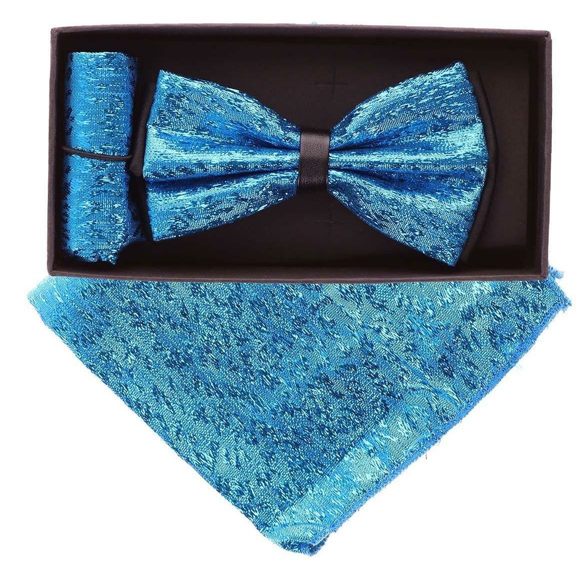 VITTORIO FARINA Rhinestone Bowtie & Pocket Square by Classy Cufflinks