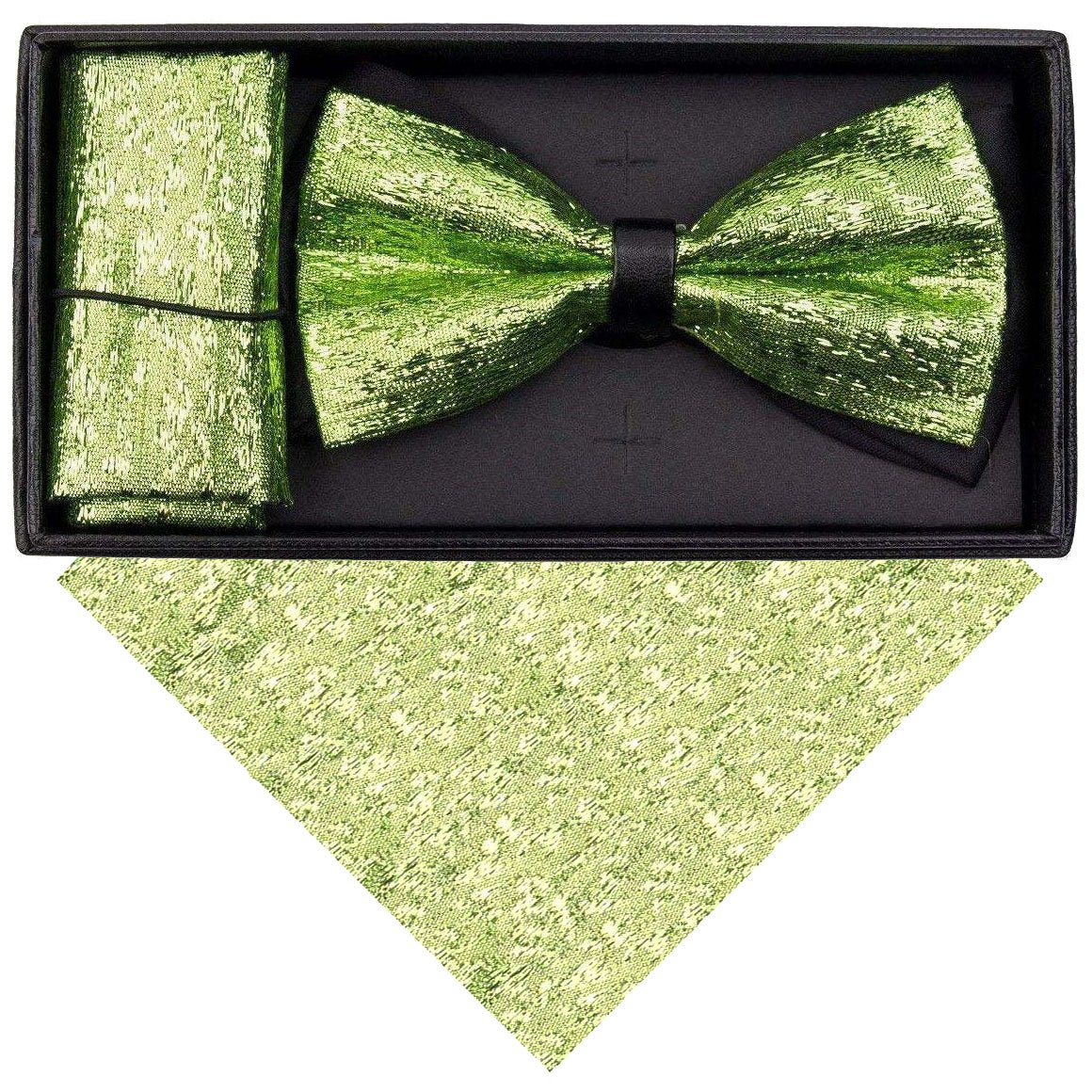 VITTORIO FARINA Rhinestone Bowtie & Pocket Square by Classy Cufflinks - bhr-014 - Classy Cufflinks