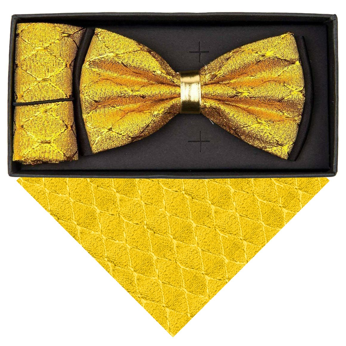 VITTORIO FARINA Rhinestone Bowtie & Pocket Square by Classy Cufflinks - bhr-019 - Classy Cufflinks