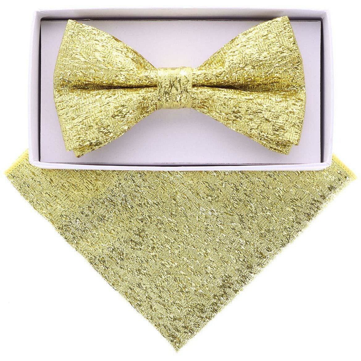 VITTORIO FARINA Rhinestone Bowtie & Pocket Square by Classy Cufflinks