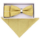 Vittotio Farina Men's Rhinestone Bow Tie and Pocket Square in Gift Box