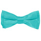 Vittorio Farina Boy's Solid Silky Bow Tie by Classy Cufflinks - boys-aqua - Classy Cufflinks