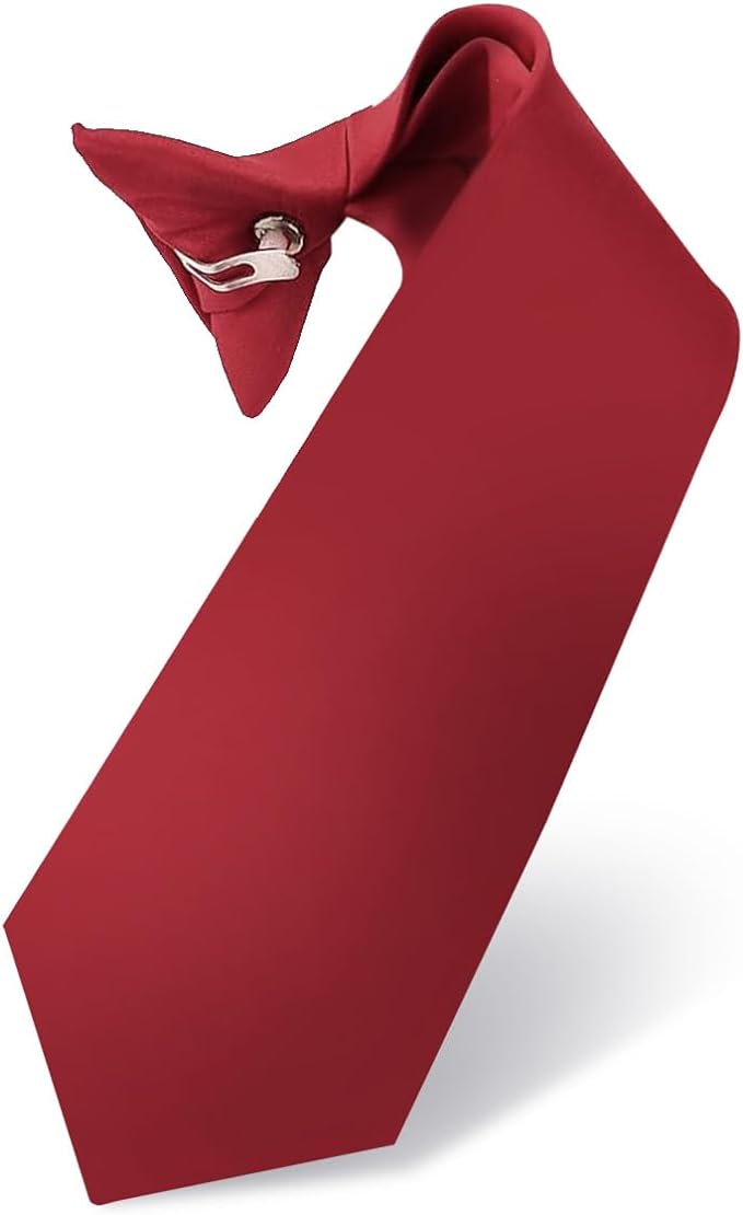 Vittorio Farina Boy's Clip Necktie - boys clip burgundy 16in - Classy Cufflinks