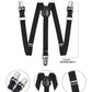 Vittorio Farina Vibrant Colorful Boy's Silver Clip End Suspender - boys - suspender - black - Classy Cufflinks