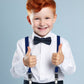 Vittorio Farina Vibrant Colorful Boy's Silver Clip End Suspender - boys - suspender - navy - Classy Cufflinks