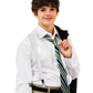 Vittorio Farina Vibrant Colorful Boy's Silver Clip End Suspender - boys - suspender - white - Classy Cufflinks