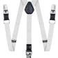 Vittorio Farina Vibrant Colorful Boy's Silver Clip End Suspender - boys - suspender - white - Classy Cufflinks