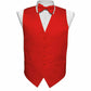 Vittorio Farina Boy's Solid Satin Vest Set - boys-vest-set-plain-red-S - Classy Cufflinks