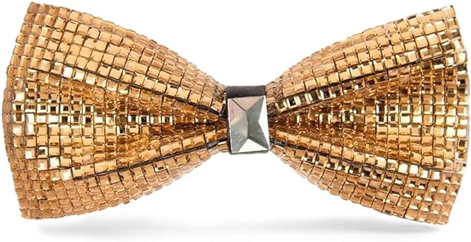 Vittorio Farina Crystal Bow Tie - brs - 05 - Classy Cufflinks