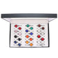 Vittorio Vico Custom Selection Button Covers with Assorted Crystal Colorstones in Presentation Box: 24  Pack