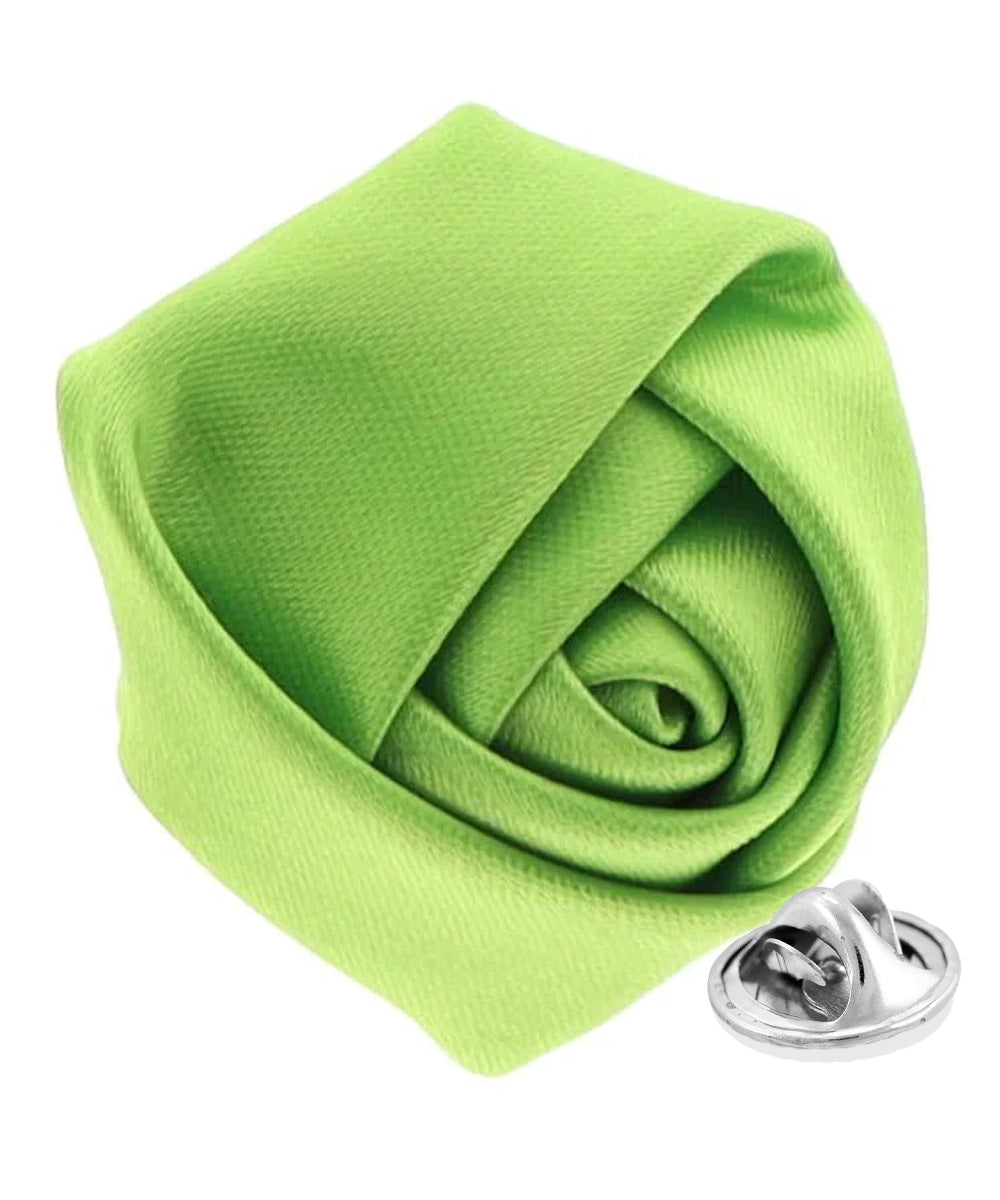 Vittorio Vico Unisex Satin Rose Bud Flower Lapel Pin