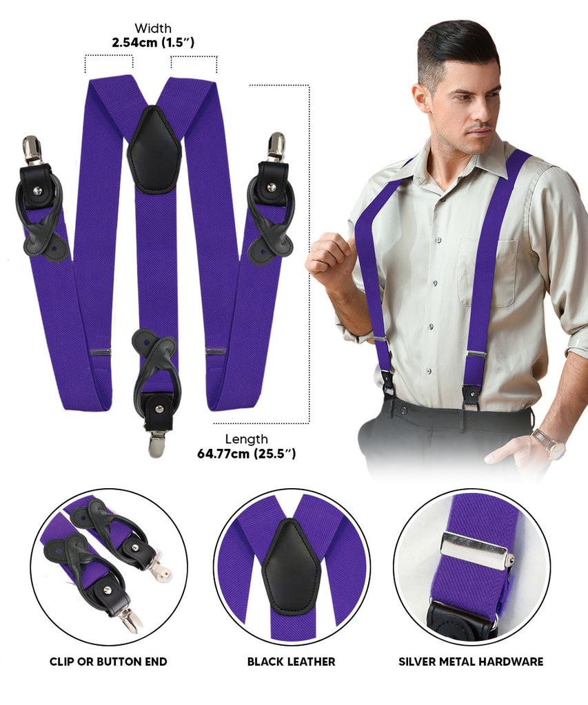 Vittorio Farina Men's Convertible Suspender in Gift Box: 70% Polyester & 30% Elastomer