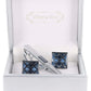 Vittorio Vico Men's Enamel Cufflink & Tie Bar Set in Gift Box