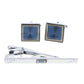 Vittorio Vico Men's Enamel Cufflink & Tie Bar Set in Gift Box