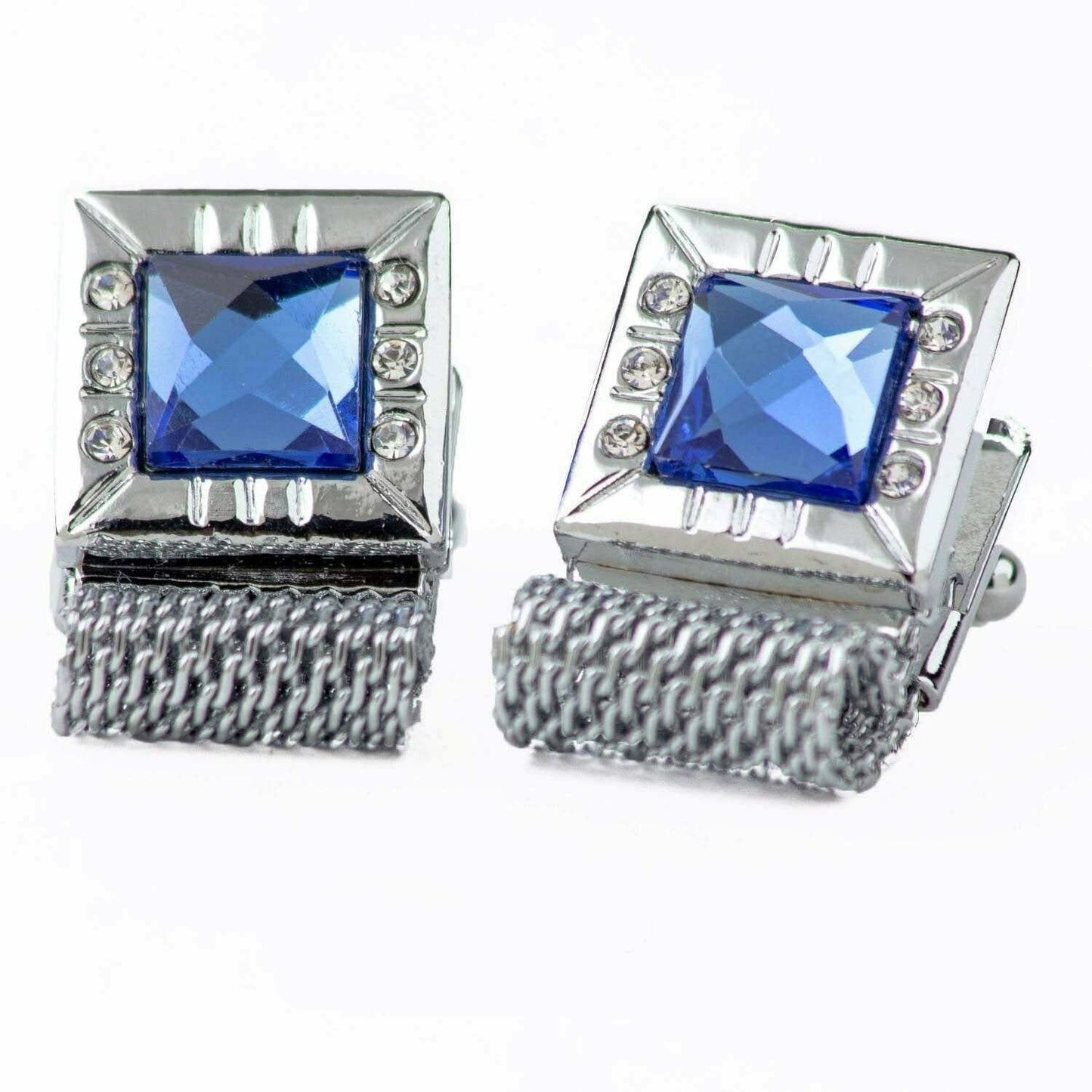 Vittorio Vico Colorful Crystal Chain Cufflinks in Gift Box