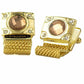 Vittorio Vico Colorful Crystal Chain Cufflinks in Gift Box