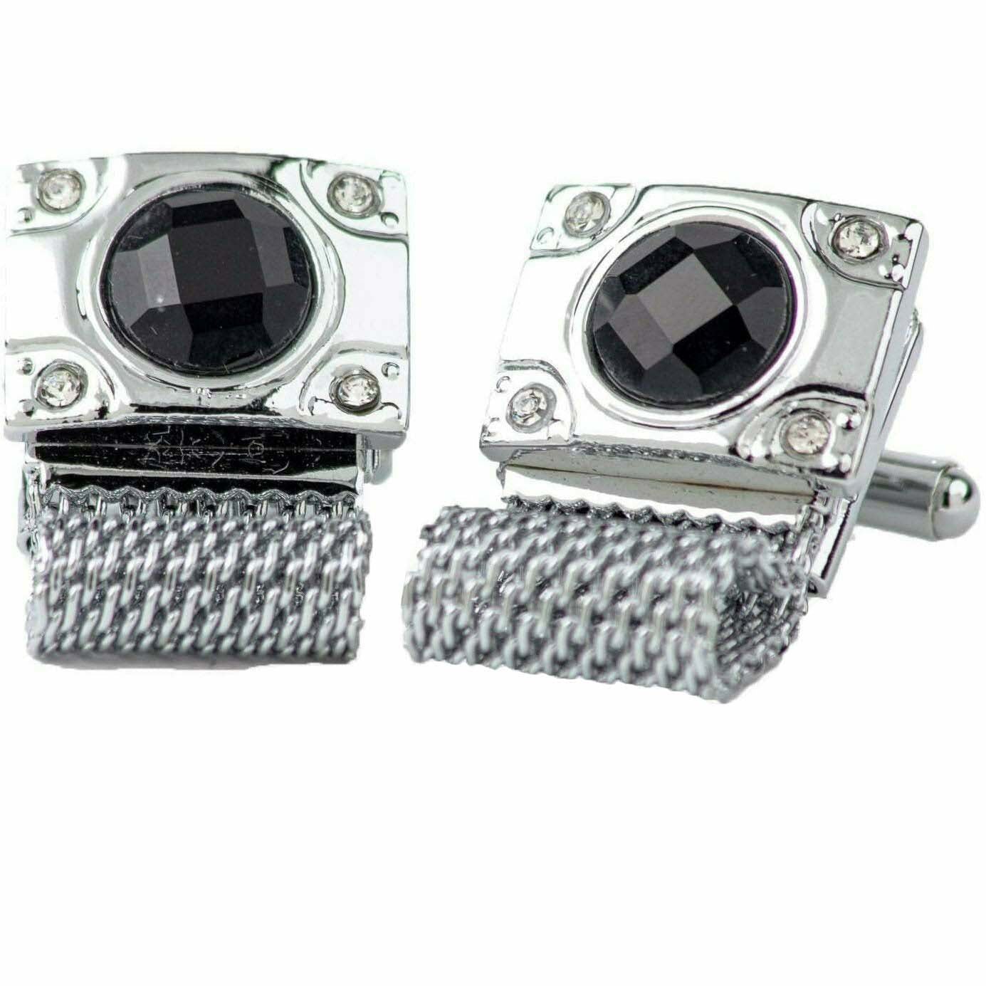 Vittorio Vico Colorful Crystal Chain Cufflinks in Gift Box