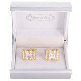 Vittorio Vico Gold Iced Wedding Cufflinks in Gift Box: CL100x Series