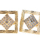 Vittorio Vico Gold Iced Clear Crystal Cufflinks by Classy Cufflinks