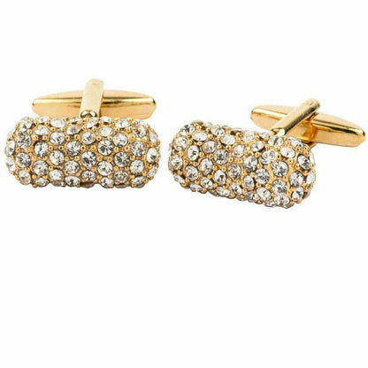 Vittorio Vico Gold Iced Wedding Cufflinks in Gift Box: CL100x Series