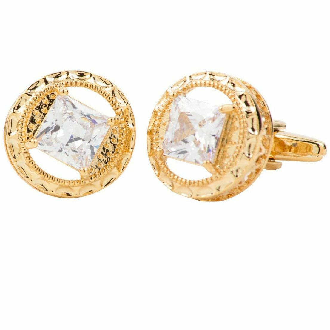 Vittorio Vico Gold Iced Wedding Cufflinks in Gift Box: CL100x Series