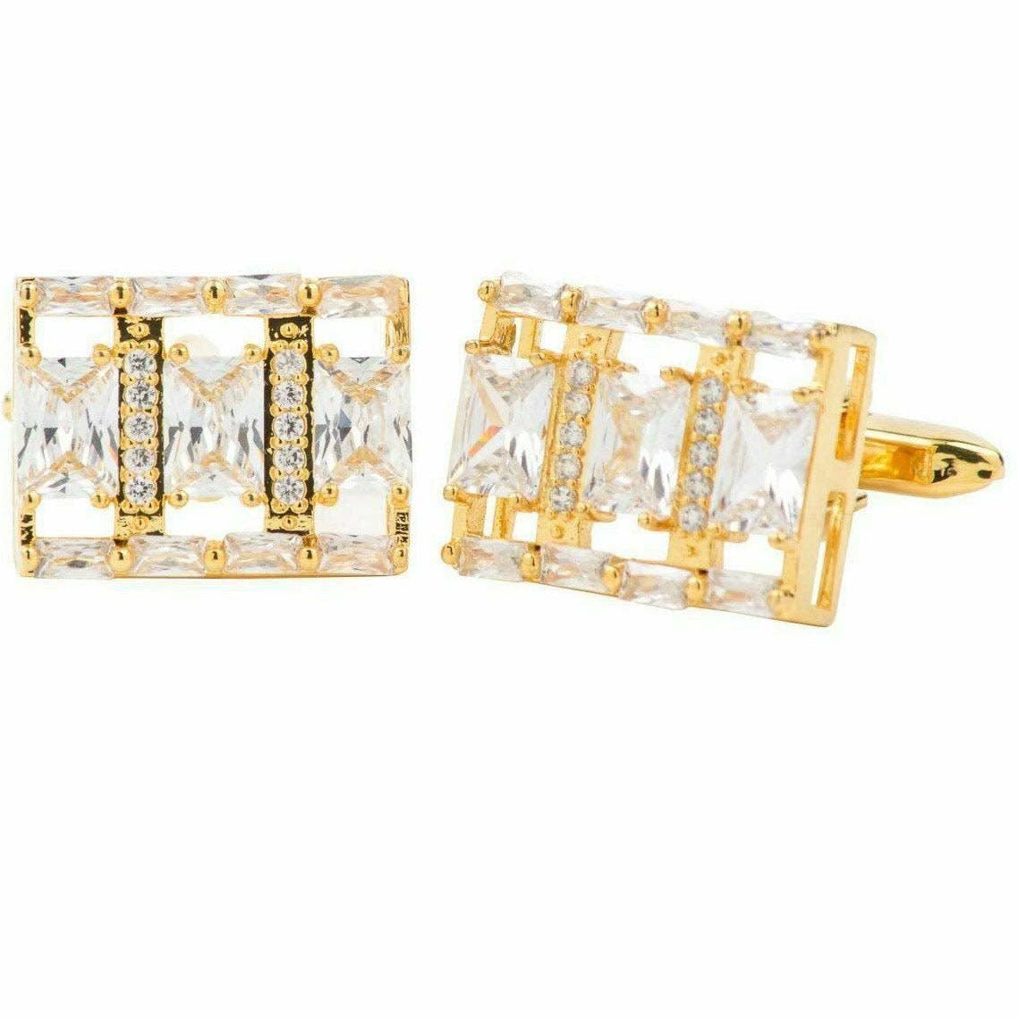 Vittorio Vico Gold Iced Wedding Cufflinks in Gift Box: CL100x Series