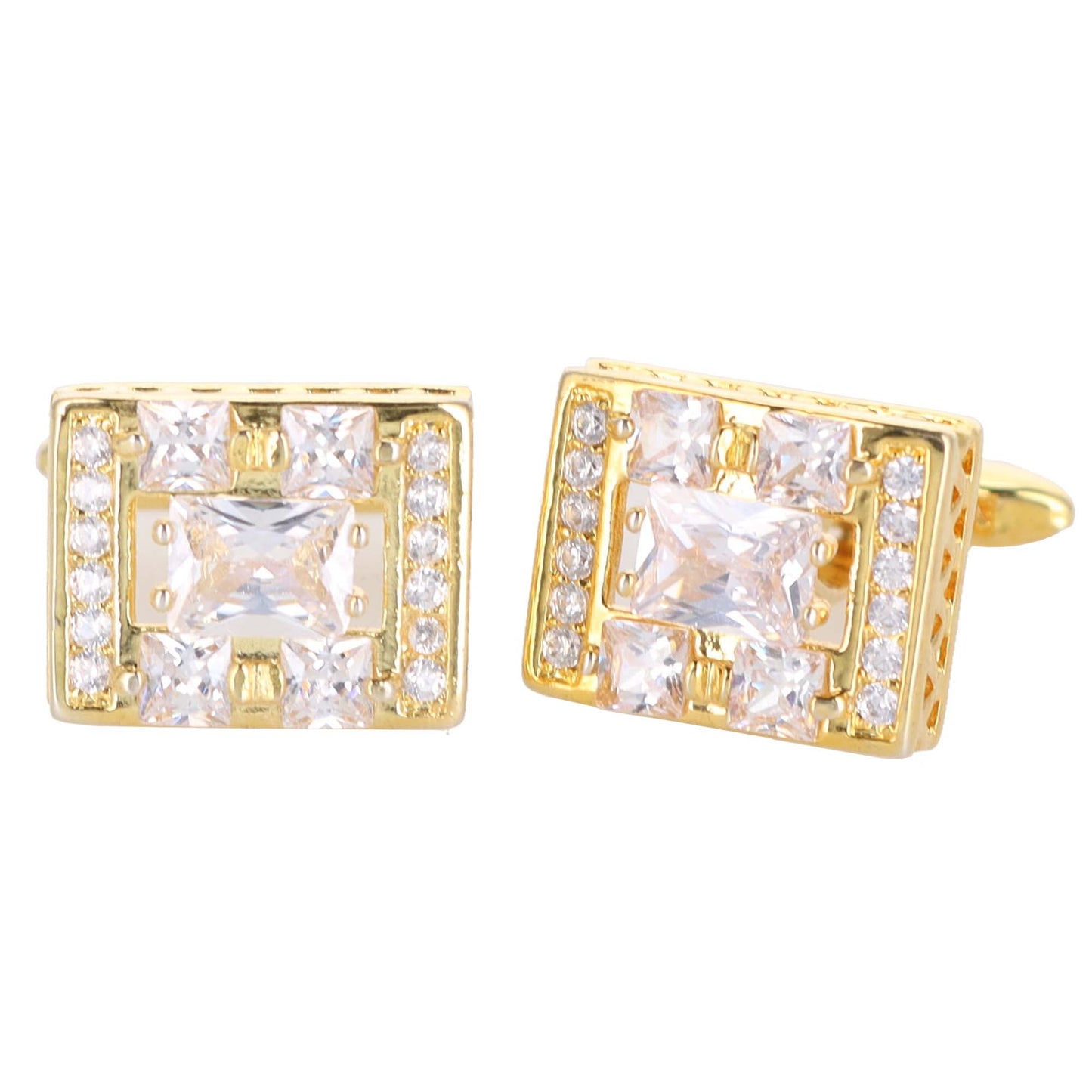 Vittorio Vico Gold Iced Wedding Cufflinks in Gift Box: CL100x Series