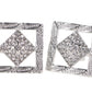 Vittorio Vico Silver Iced Clear Crystal Cufflinks by Classy Cufflinks