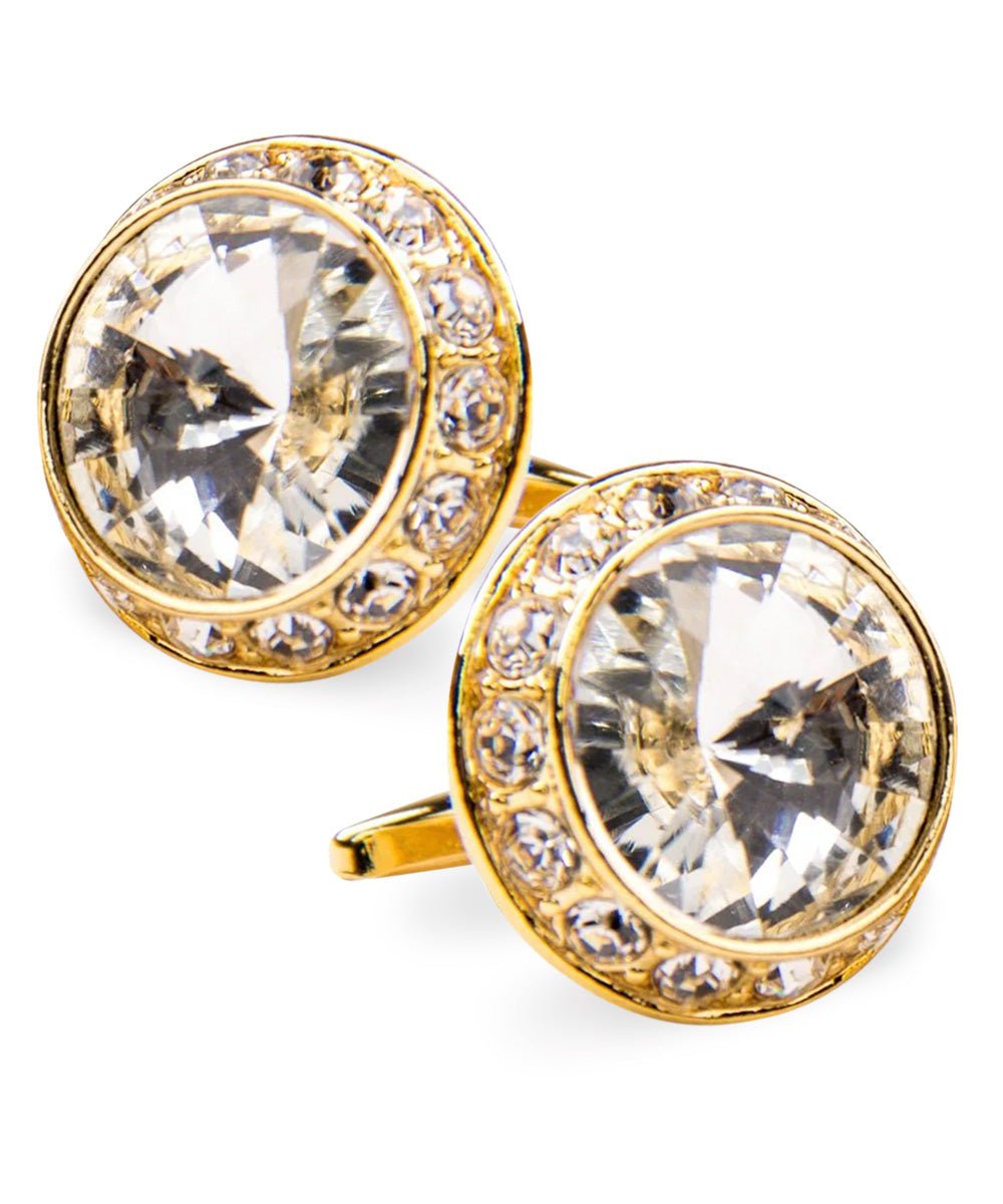 Vittorio Vico Large Bling Colorstone Cufflinks: CL15XX Series - cl - 1502 - Classy Cufflinks